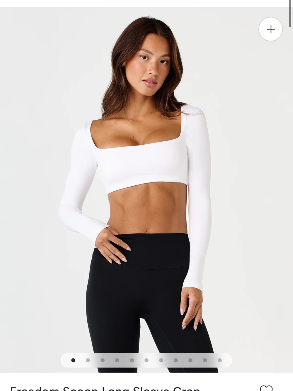 Crop Shop Boutique Freedom Scoop Long Sleeve Crop Top in Chai